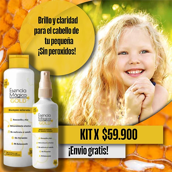 Esencia MagicGold® - Protección Natural para Cabello Claro De Tu Nena
