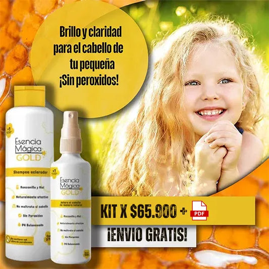 Esencia MagicGold® - Protección Natural para Cabello Claro De Tu Nena